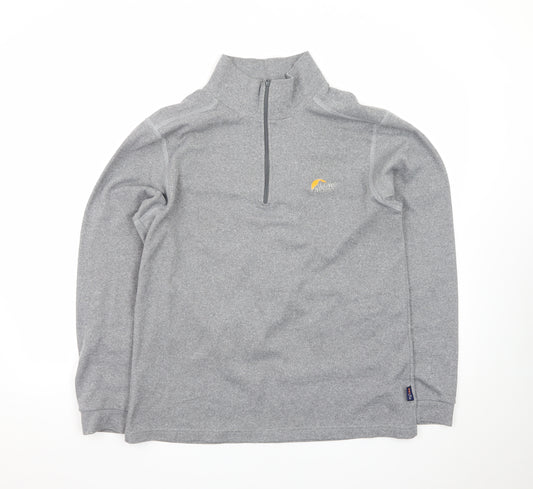 Lowe Alpine Men’s Grey Fleece 1/4 Zip Sweatshirt Top Size L