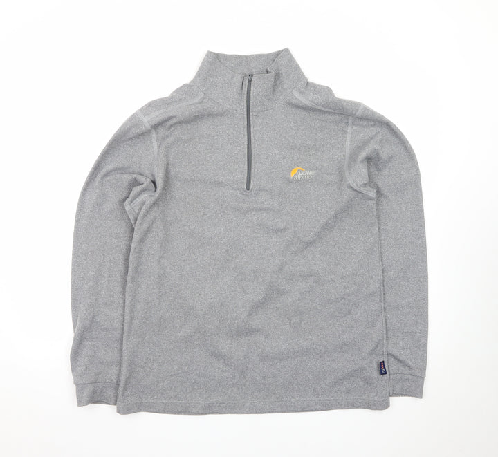 Lowe Alpine Men’s Grey Fleece 1/4 Zip Sweatshirt Top Size L