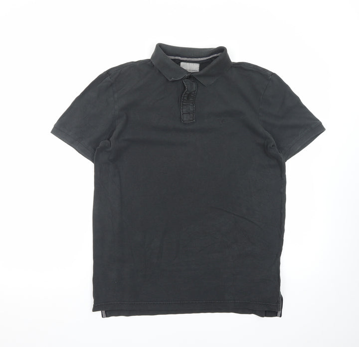 American Eagle Men’s Black Super Soft Cotton Polo Shirt Size S