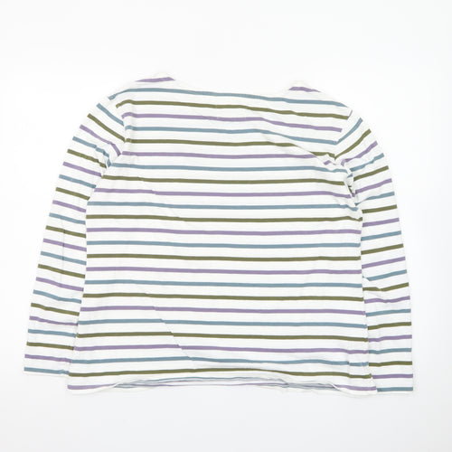 Seasalt Women’s Multicoloured Striped Long Sleeve Cotton Sailor Shirt UK 16