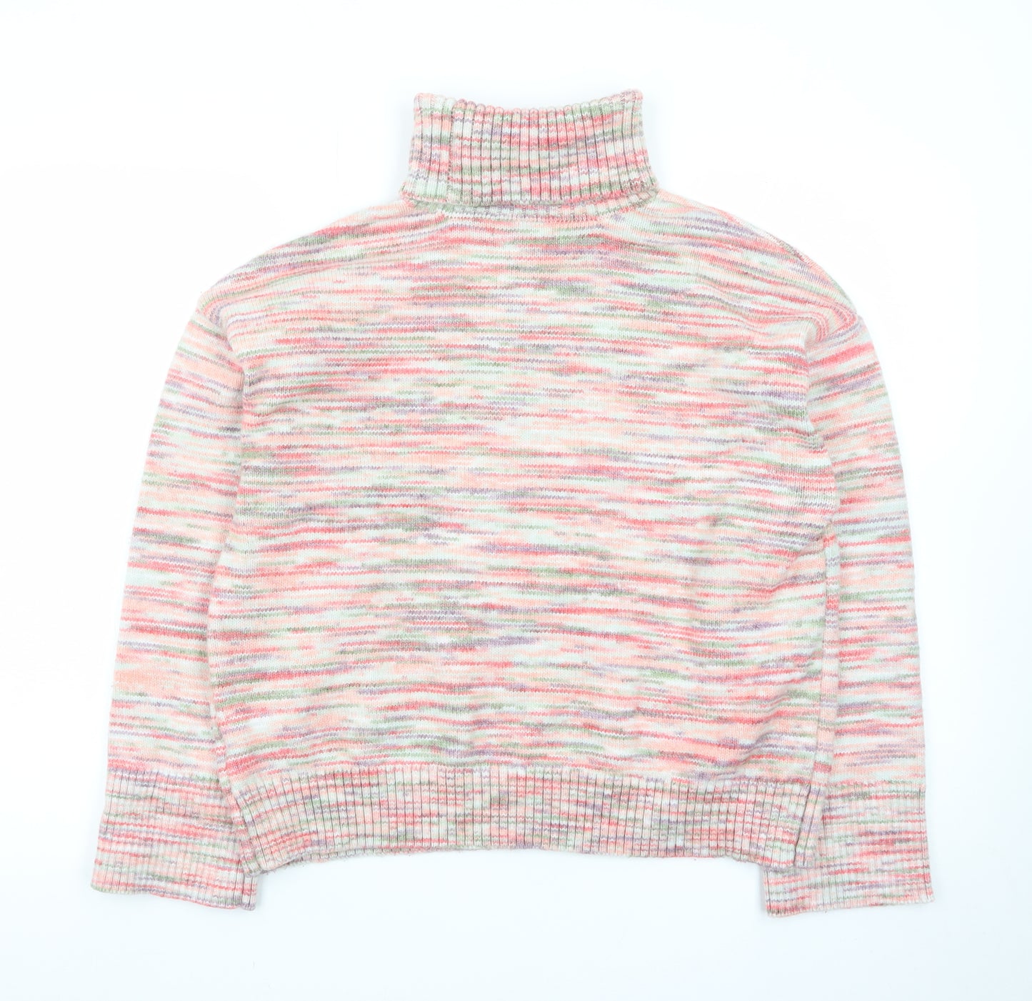 Marks and Spencer Women’s Multicoloured Roll Neck Knit Jumper Size L