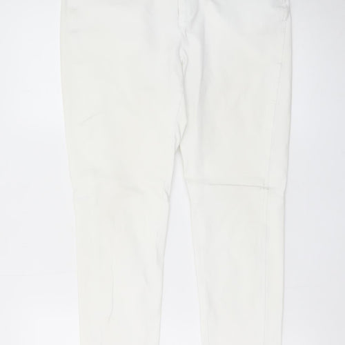 Ralph Lauren Women White Slim Fit Stretch Trousers Size 10
