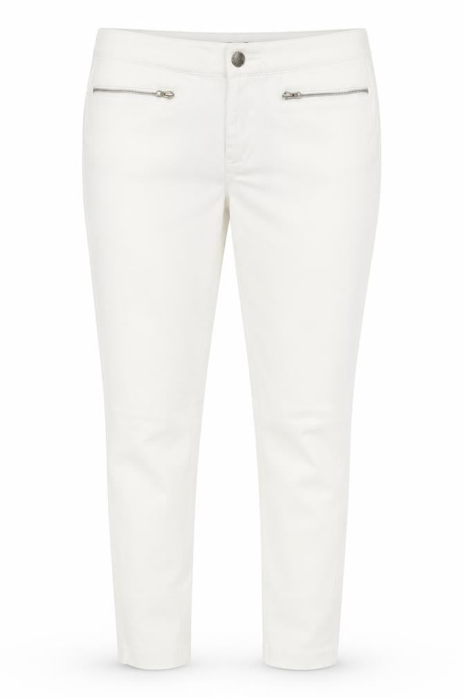 Ralph Lauren Women White Slim Fit Stretch Trousers Size 10