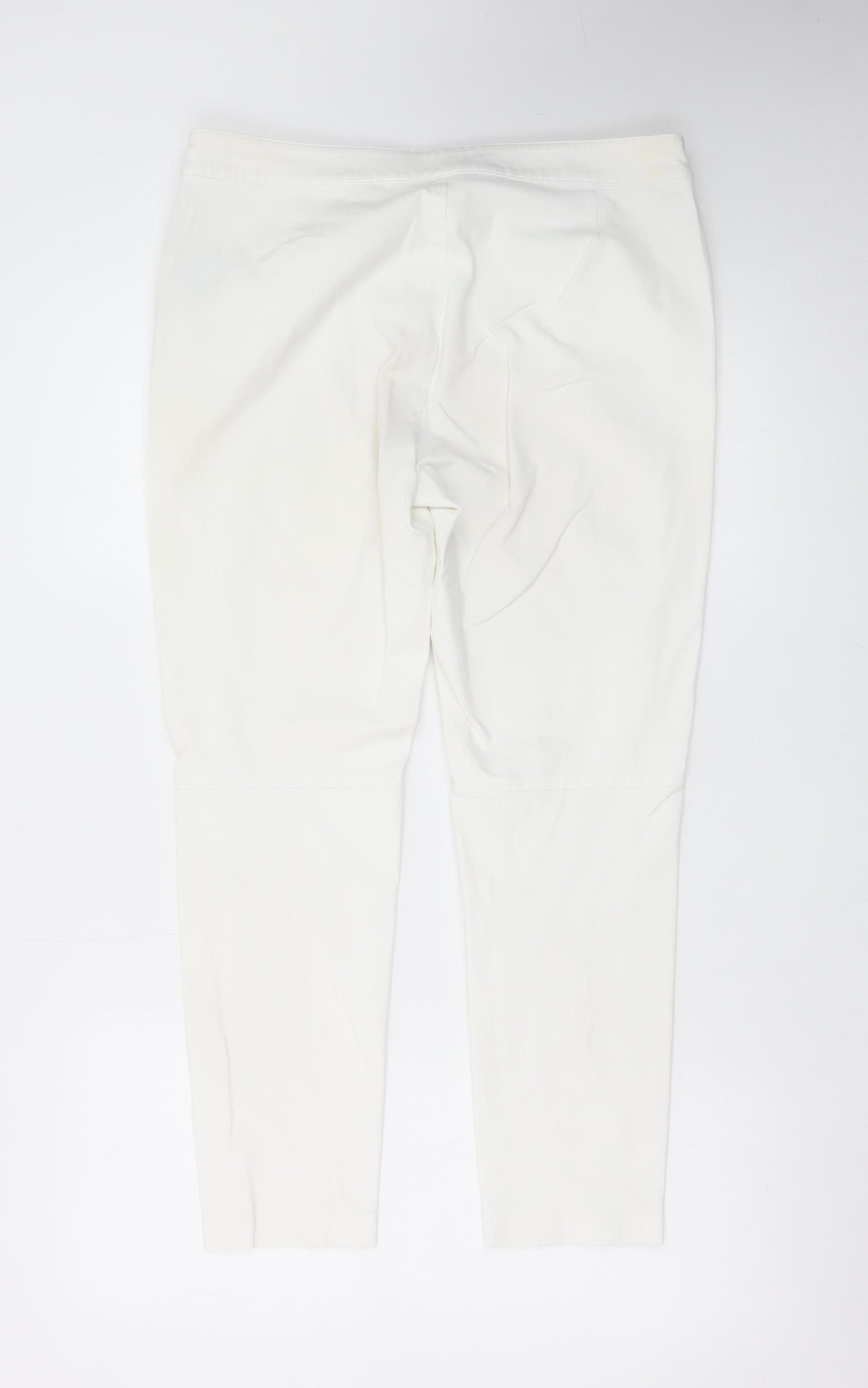 Ralph Lauren Women White Slim Fit Stretch Trousers Size 10