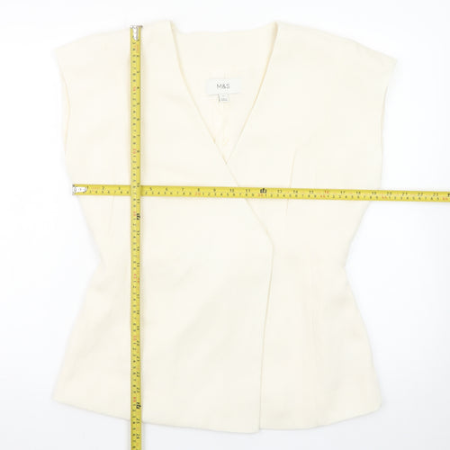 Marks and Spencer Women’s Ivory Wrap Blouse Size 12