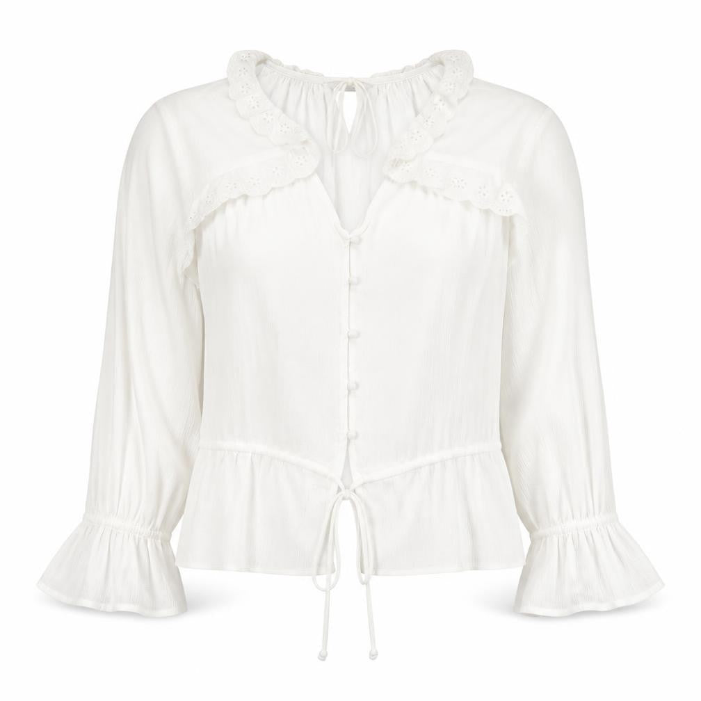 Front view of Marks & Spencer Women’s White Viscose Tunic Blouse, size UK 8