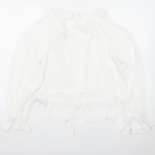Marks and Spencer Women’s White Viscose Tunic Blouse Size 8