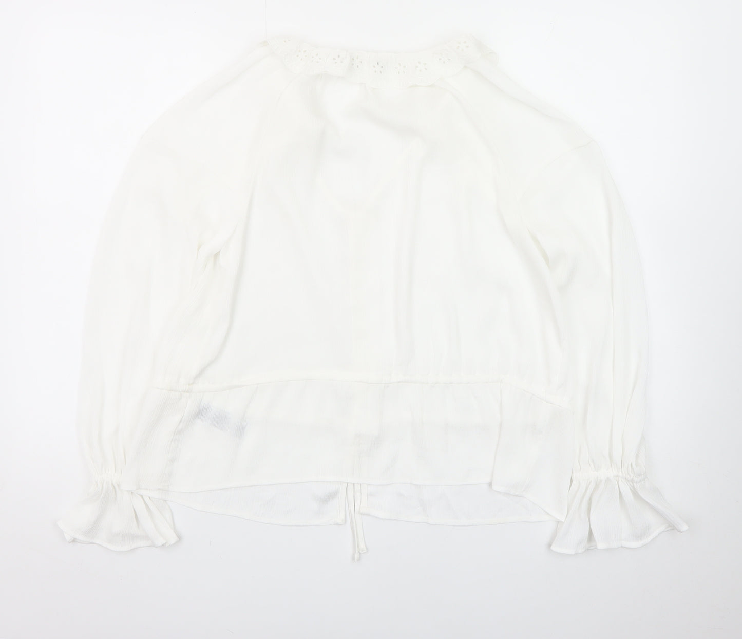 Marks and Spencer Women’s White Viscose Tunic Blouse Size 8