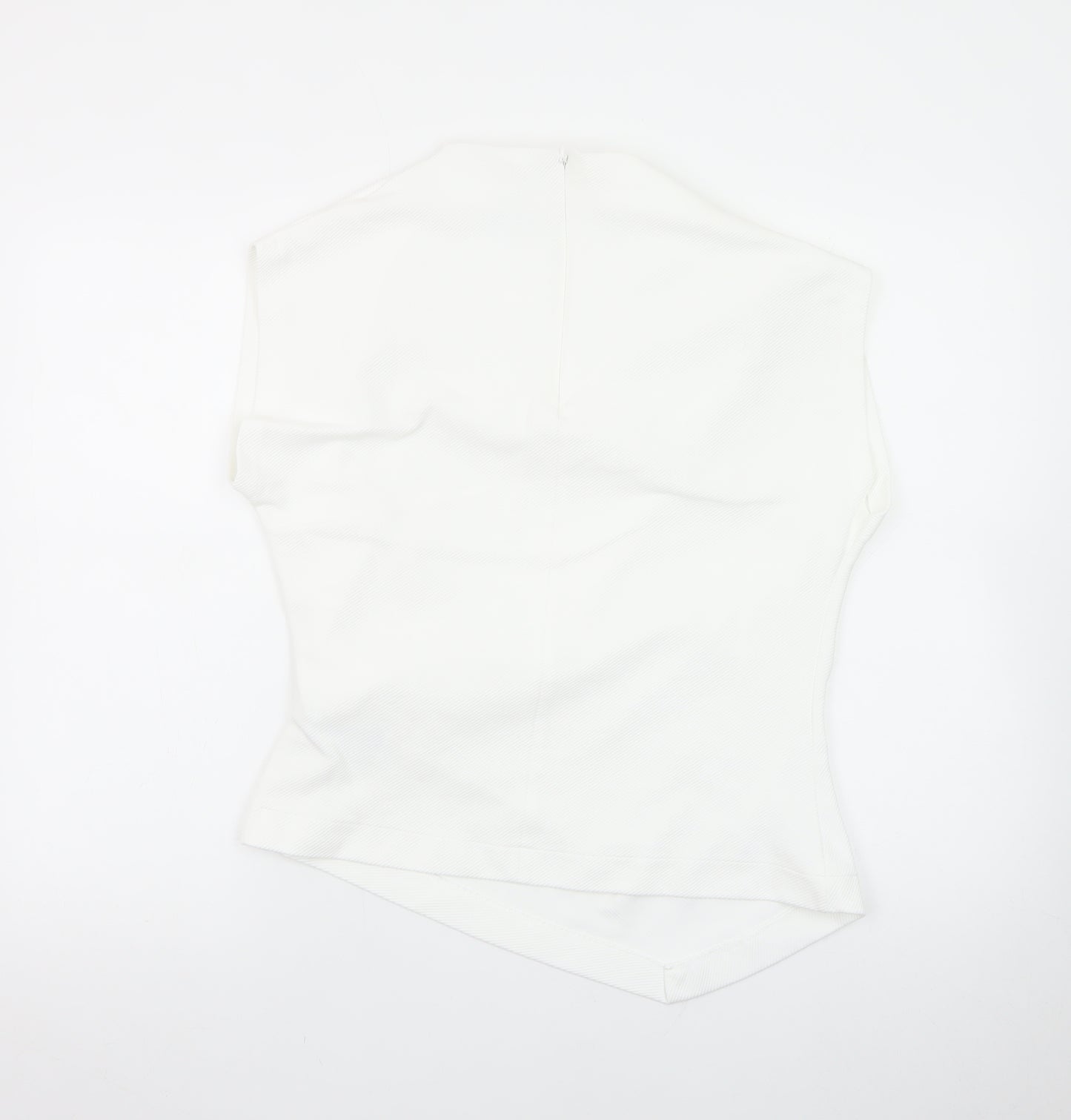 Marks and Spencer Women’s White Sleeveless High Neck Jersey Blouse UK 16