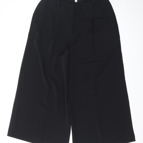 Marks and Spencer Women’s Black Wide-Leg Cropped Trousers Size 16
