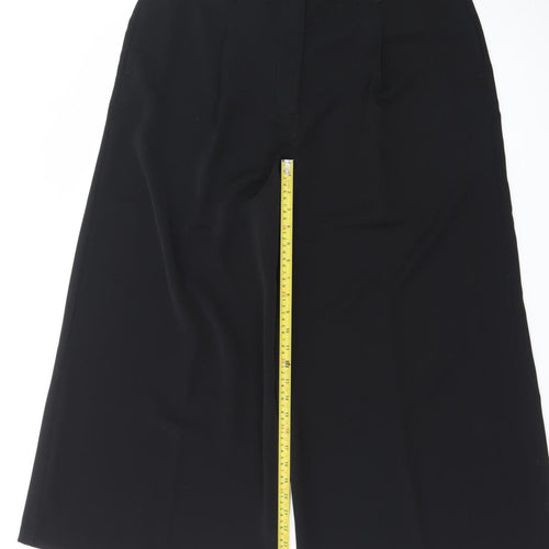 Marks and Spencer Women’s Black Wide-Leg Cropped Trousers Size 16