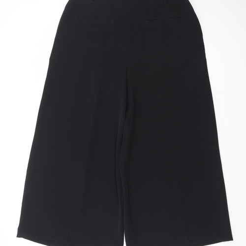 Marks and Spencer Women’s Black Wide-Leg Cropped Trousers Size 16