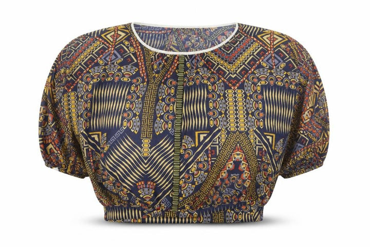 Wallis Women’s Multicoloured Tribal Cropped Blouse Size M