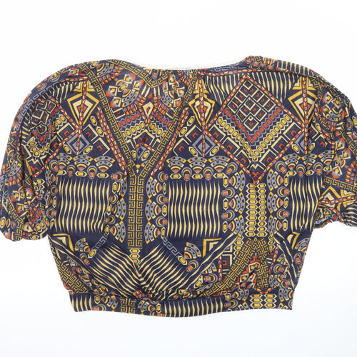 Wallis Women’s Multicoloured Tribal Cropped Blouse Size M