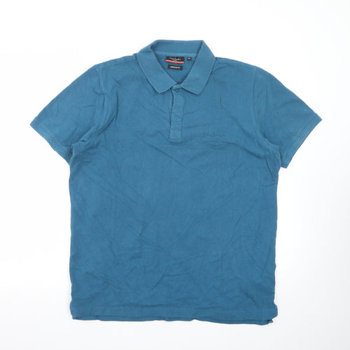 Pierre Cardin Mens Blue Regular Fit Cotton Polo Shirt XL