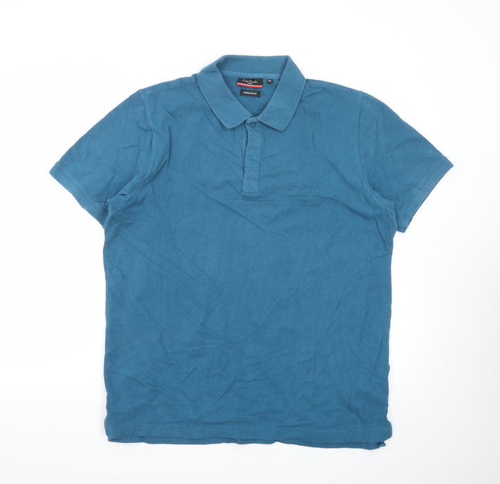 Pierre Cardin Mens Blue Regular Fit Cotton Polo Shirt XL