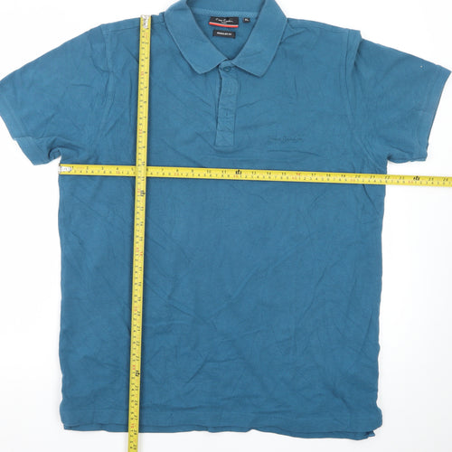 Pierre Cardin Mens Blue Regular Fit Cotton Polo Shirt XL