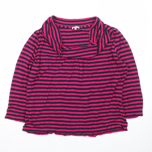 Phase Eight Women’s Pink Striped Cowl Neck Jersey Tunic Top Size 18