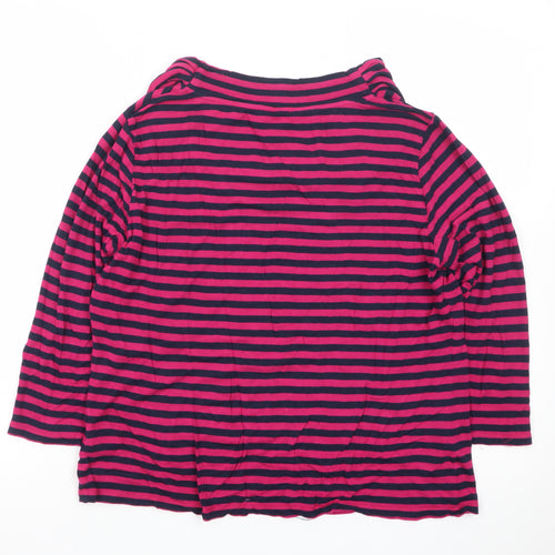 Phase Eight Women’s Pink Striped Cowl Neck Jersey Tunic Top Size 18
