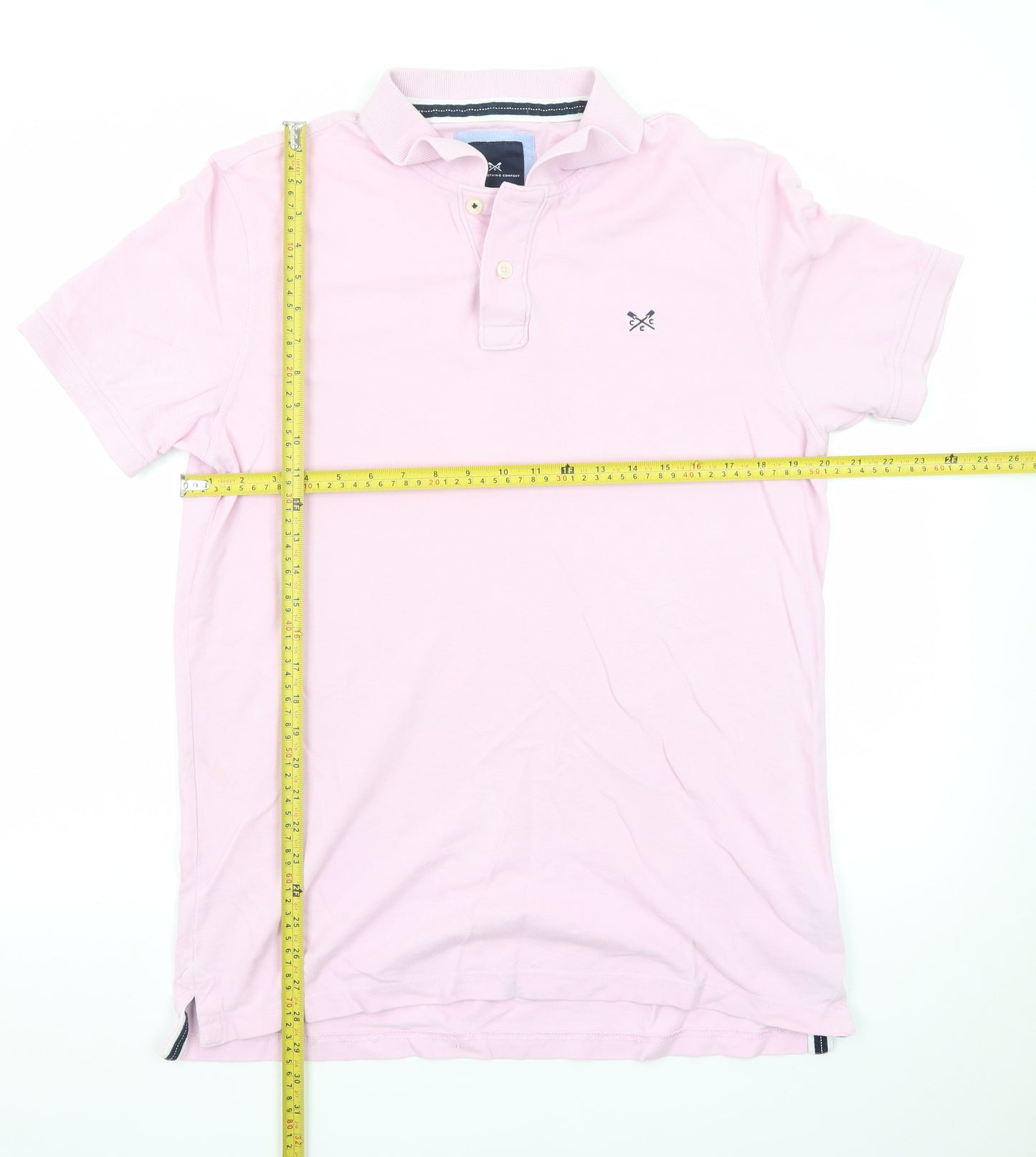 Crew Clothing Company Men's Pink L Cotton Polo Shirt