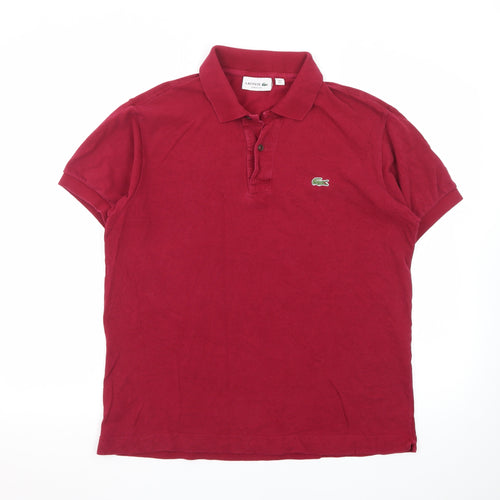 Lacoste Men's Red Classic Fit Short Sleeve Polo Shirt Size L