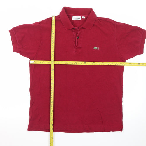 Lacoste Men's Red Classic Fit Short Sleeve Polo Shirt Size L