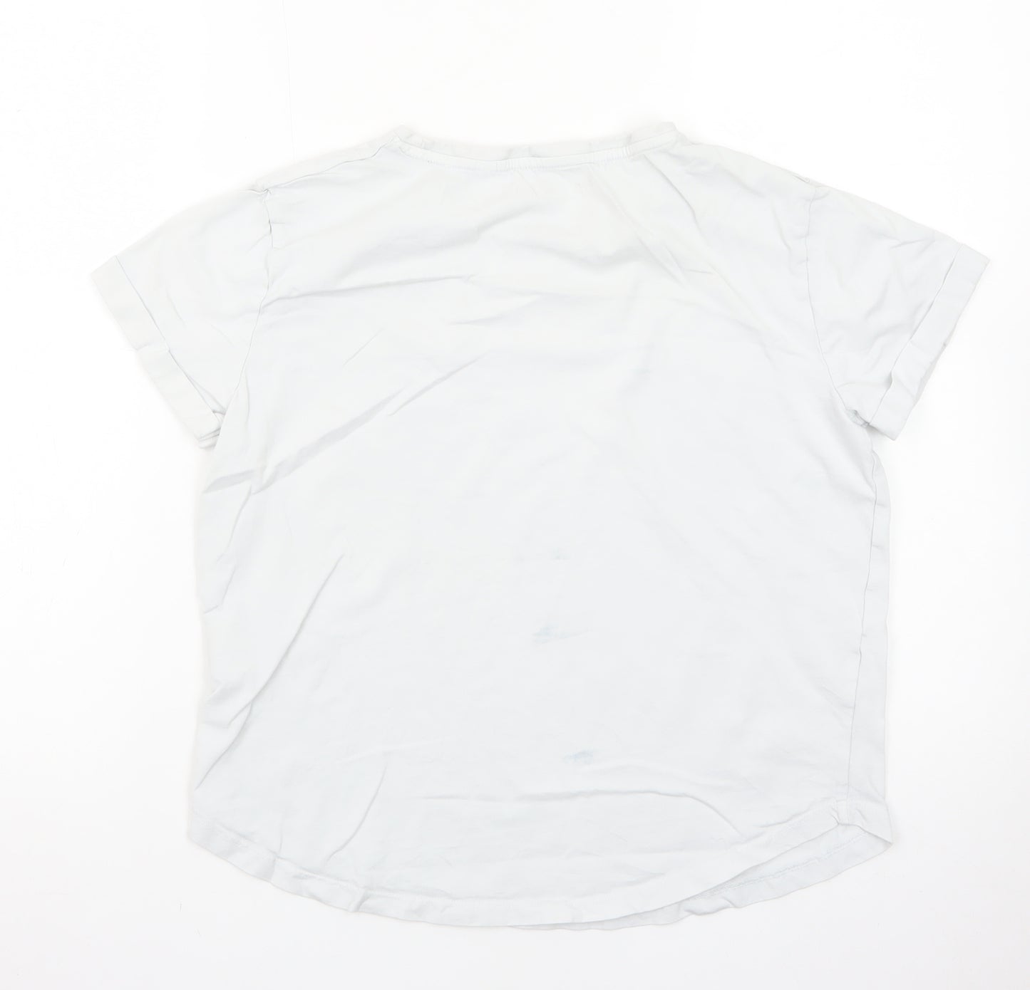 Friends Women's White Size 8 Basic Crew Neck Short Sleeve T-Shirt