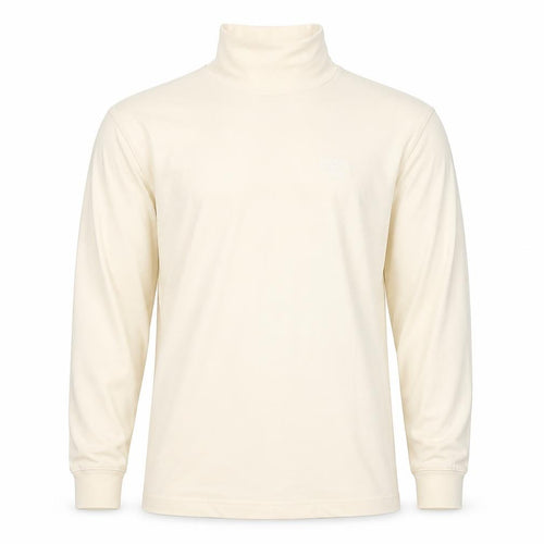 Cotton Traders Men's Beige Long Sleeve Roll Neck T-Shirt Size M