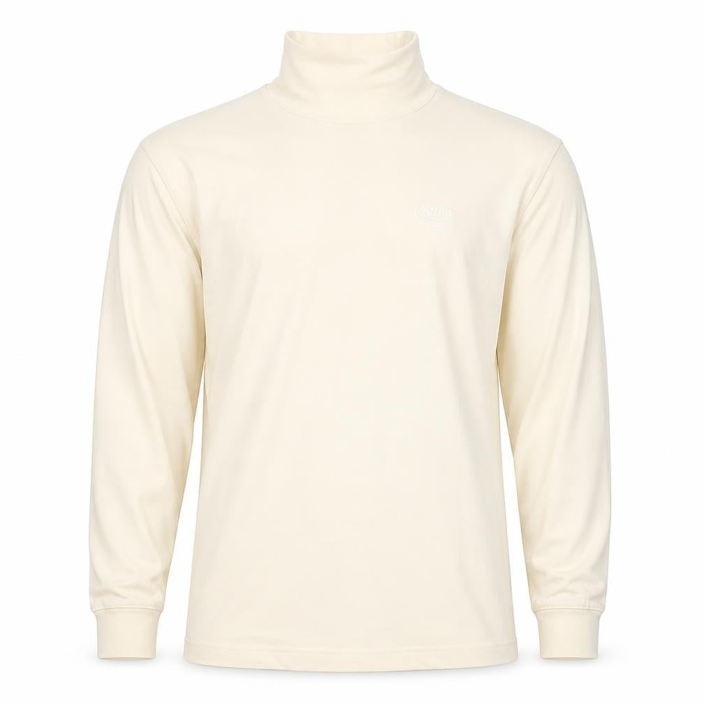 Cotton Traders Men's Beige Long Sleeve Roll Neck T-Shirt Size M