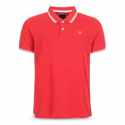 Crew Clothing Company Men's Red Short Sleeve Cotton Polo Shirt M