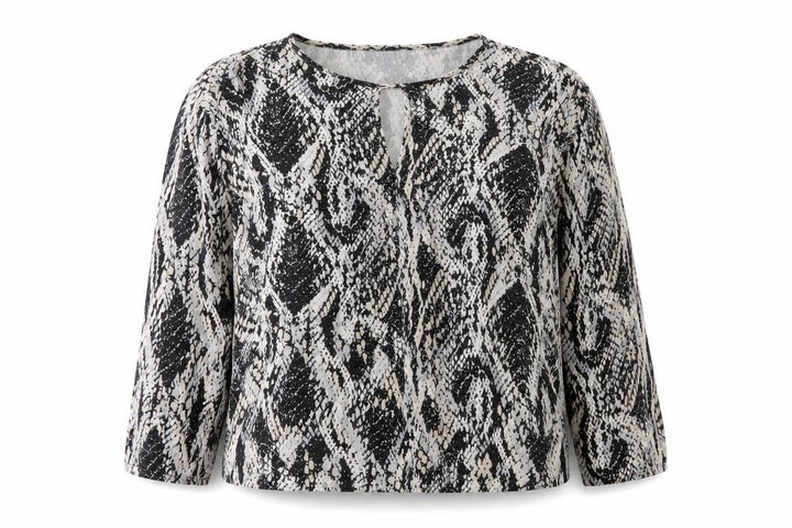 Wallis Womens Black Snake Print Tunic Blouse Size 18