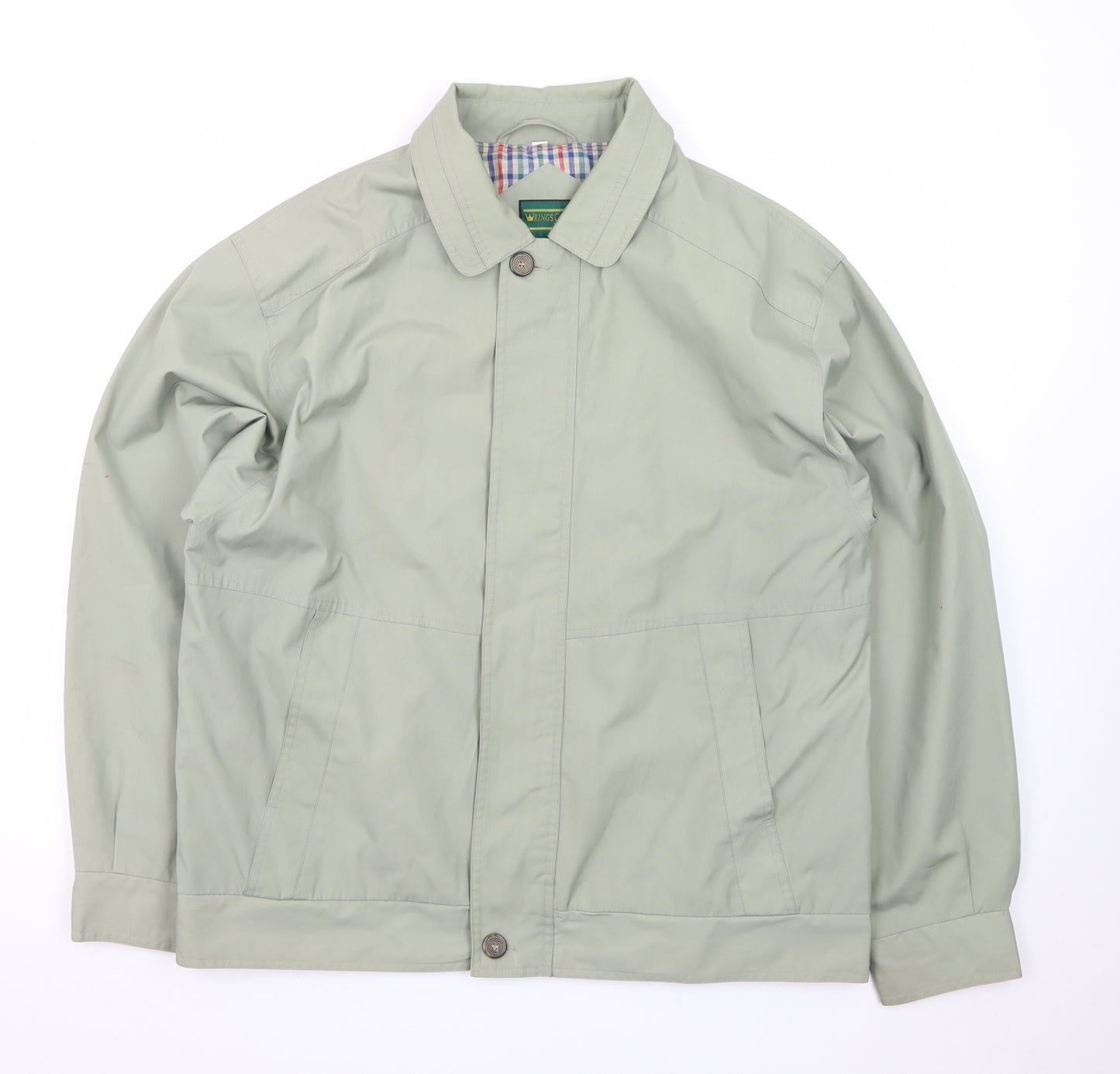 Kings Club Men’s Green L Basic Cotton Blend Casual Jacket