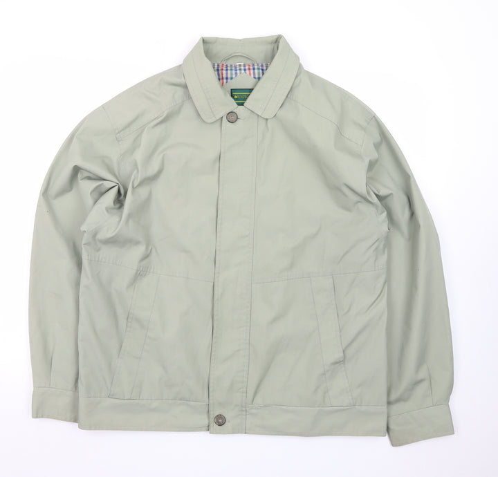 Kings Club Men’s Green L Basic Cotton Blend Casual Jacket