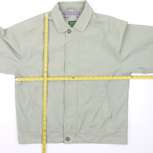 Kings Club Men’s Green L Basic Cotton Blend Casual Jacket