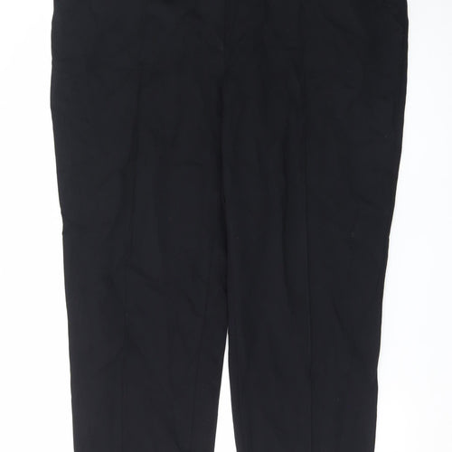 Marks and Spencer Women's Black Size 20 Straight Leg Stretch Trousers