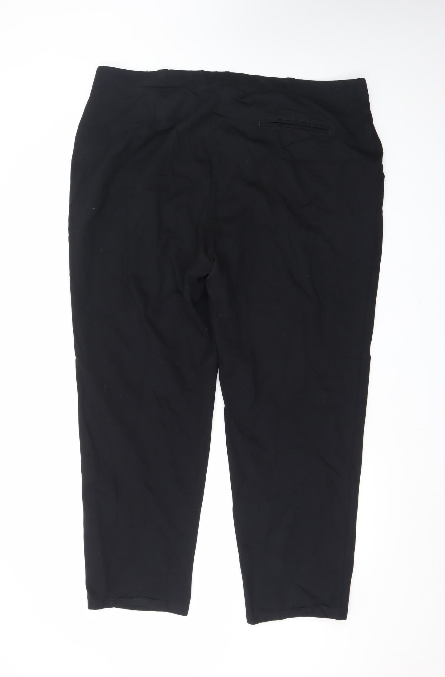Marks and Spencer Women's Black Size 20 Straight Leg Stretch Trousers