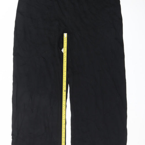 Marks and Spencer Women's Black Size 18 Wide-Leg Trousers