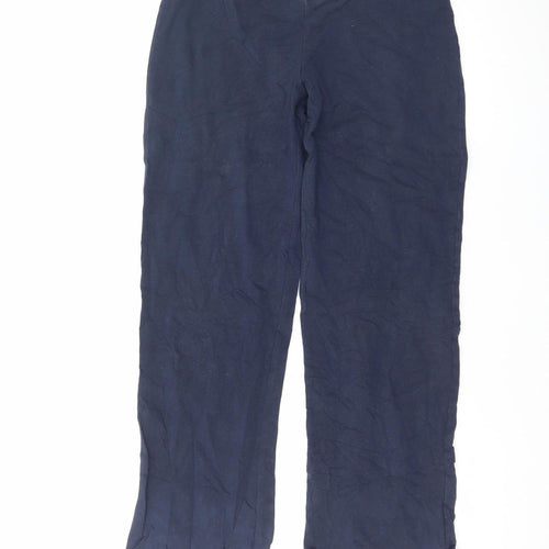 Marks and Spencer Women’s Blue Jersey Stretch Trousers UK 10 Short