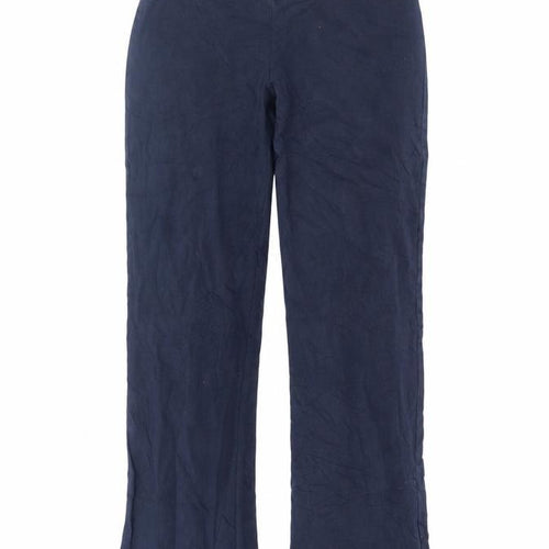 Marks and Spencer Women’s Blue Jersey Stretch Trousers UK 10 Short