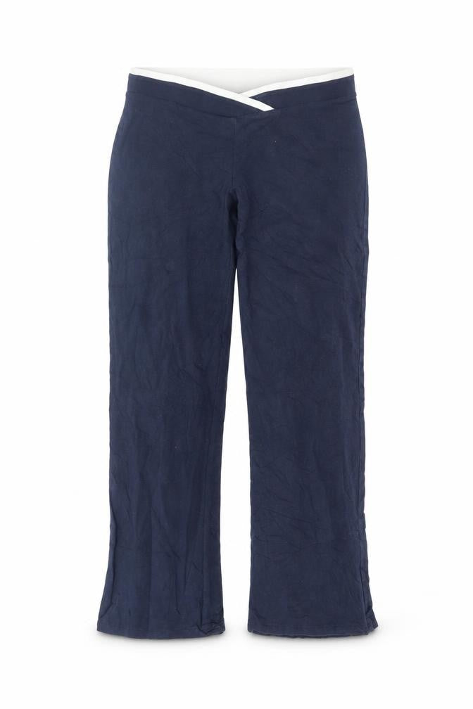 Marks and Spencer Women’s Blue Jersey Stretch Trousers UK 10 Short