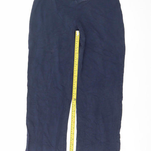 Marks and Spencer Women’s Blue Jersey Stretch Trousers UK 10 Short