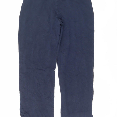 Marks and Spencer Women’s Blue Jersey Stretch Trousers UK 10 Short