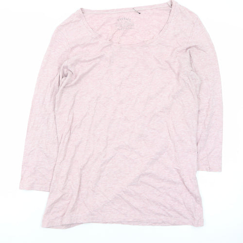 FatFace Women's Pink 3/4 Sleeve Cotton Jersey T-Shirt Size 12
