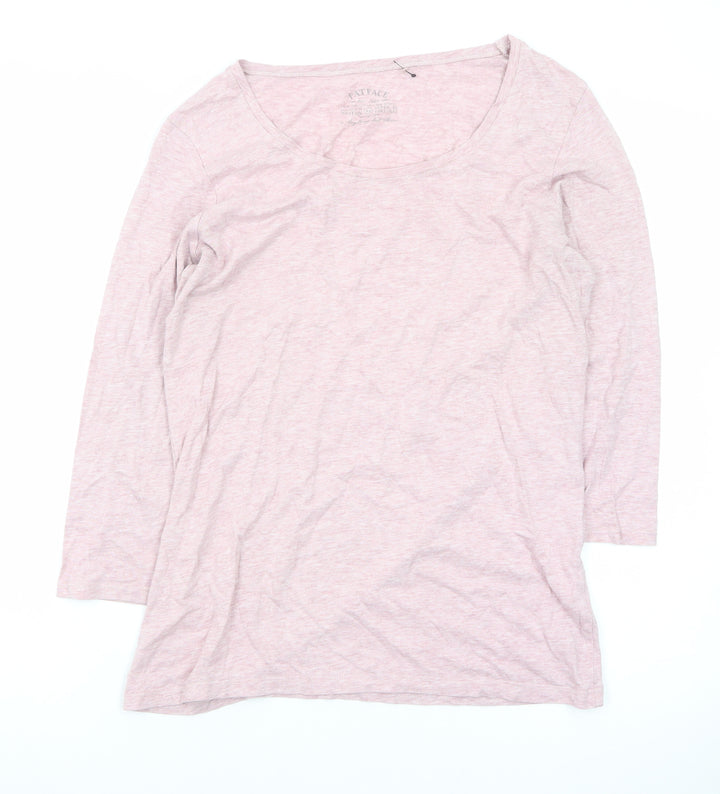 FatFace Women's Pink 3/4 Sleeve Cotton Jersey T-Shirt Size 12