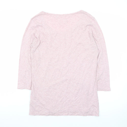 FatFace Women's Pink 3/4 Sleeve Cotton Jersey T-Shirt Size 12