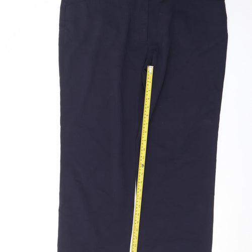 Green Lamb Women's Blue Size 16 Straight Stretch Trousers
