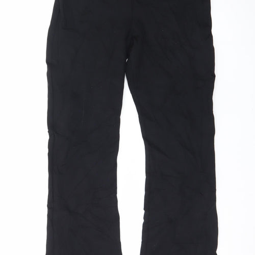 Marks and Spencer Womens Black Regular Straight Trousers Size 14