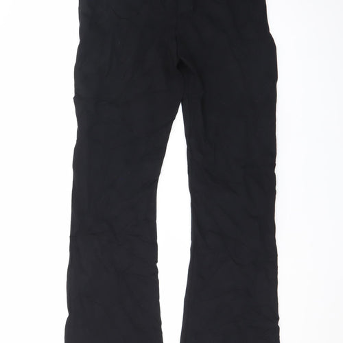 Marks and Spencer Womens Black Regular Straight Trousers Size 14