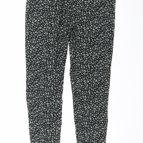 Marks and Spencer Women Black Geometric Print Leggings Size 12