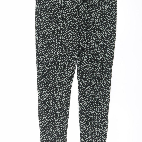 Marks and Spencer Women Black Geometric Print Leggings Size 12